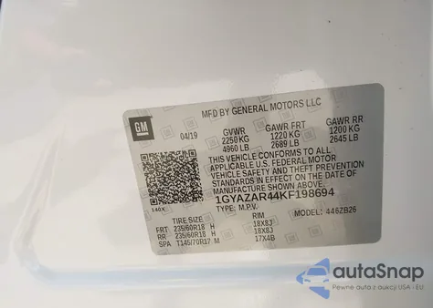 2019 Cadillac Xt4 Luxury from USA, damaged, VIN 1GYAZAR44KF198694